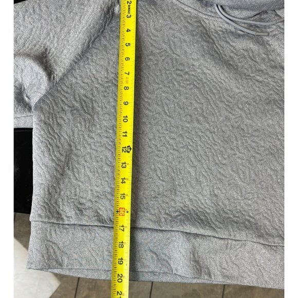 Juicy Couture Women's Jacquard Quilted Crop‎ Pullover GrAY Sweater Size L |E1 - Picture 8 of 11